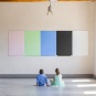 Endlos- Whiteboard mit lackierter farbiger Oberfläche, 75 x 115 cm 